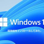 Windows11開発版をインストールしてみた